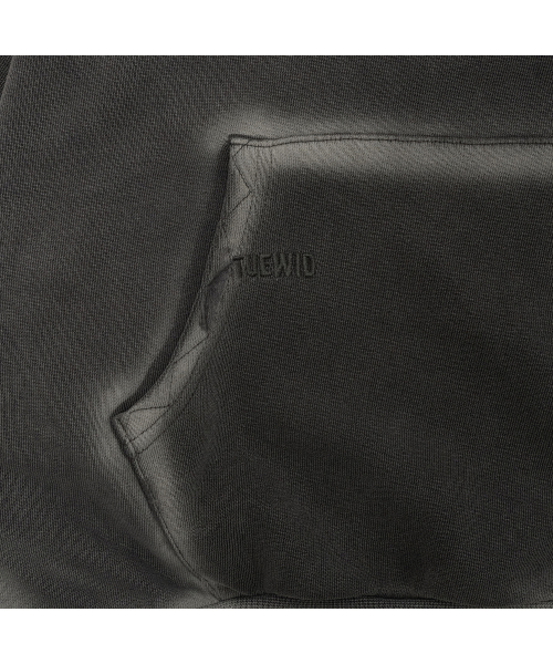 Tuewid croped hoodie in washed peppercorn