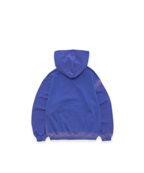 Tuewid classic embroidery zip-up in blueberry blue