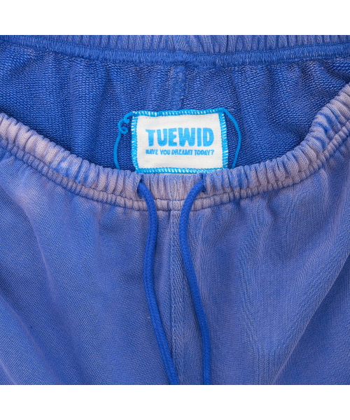 Tuewid classic embroidery sweatpants in drop loose fit (blueberry blue)