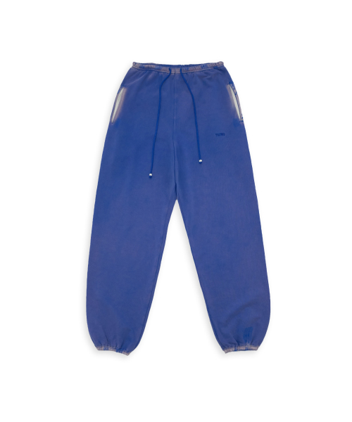 Tuewid classic embroidery sweatpants in drop loose fit (blueberry blue)