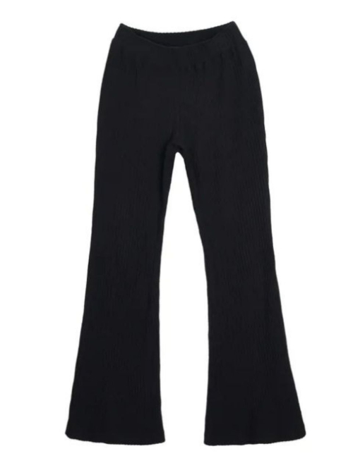 SIGNATURE WARM BOOTCUT BANDING PANTS [BLACK, CHARCOAL]