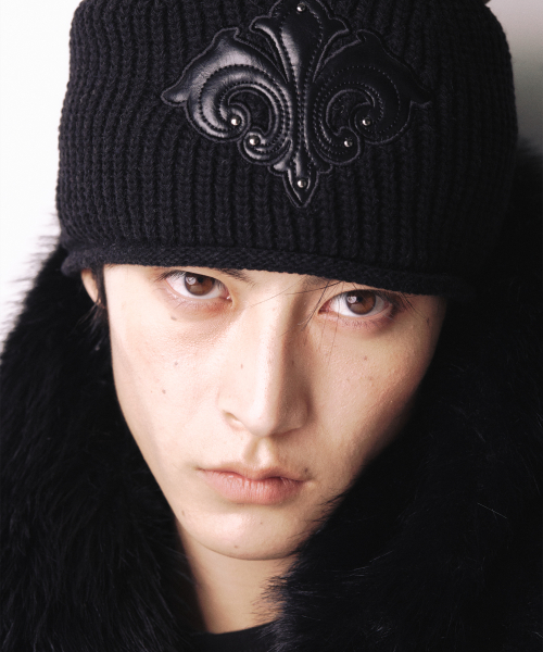 Imperium Leather Patch Beanie_[Black]
