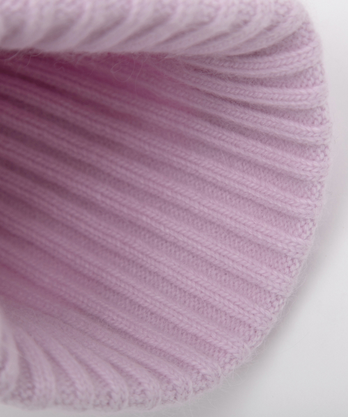 LACE LABEL ANGORA KNIT BEANIE PINK