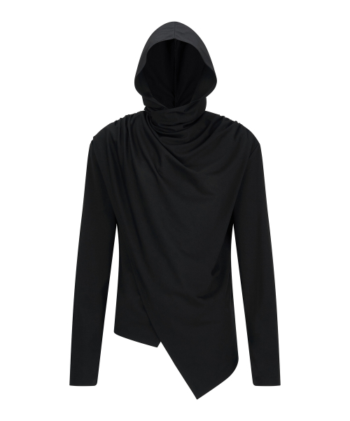Avant-garde Drape Hood_[Black]