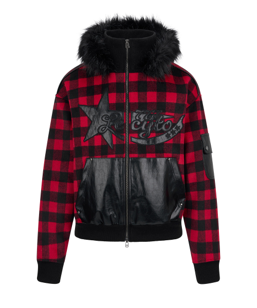 Nebula 7 Check Hood Jumper_[Red]