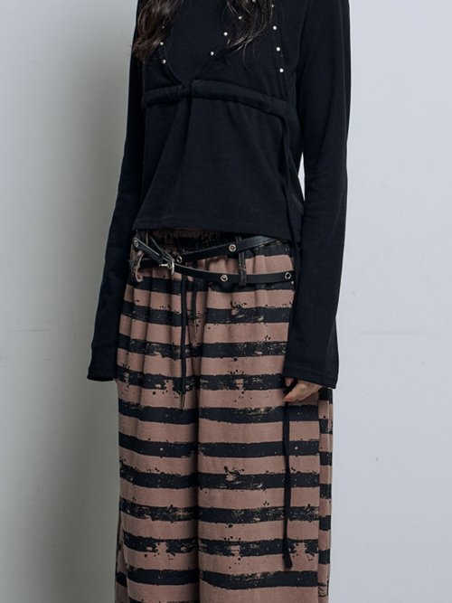 LONG EYELET STUD BELT