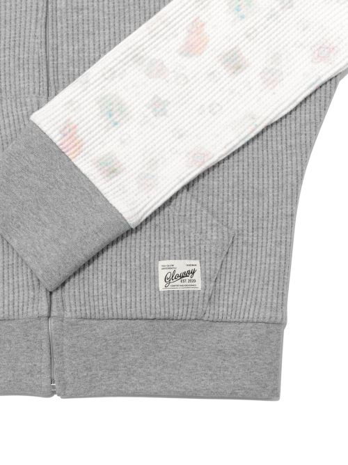 CONTRAST DREAMY WAFFLE HOODIE (GRAY)