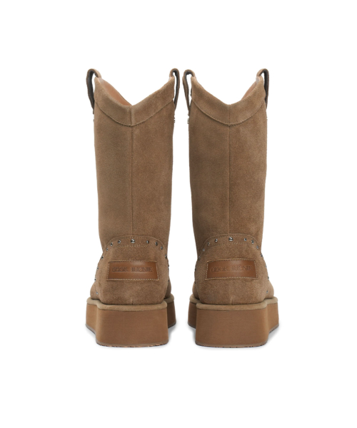 [X ODOR] WESTERN FUR BOOTS / BROWN