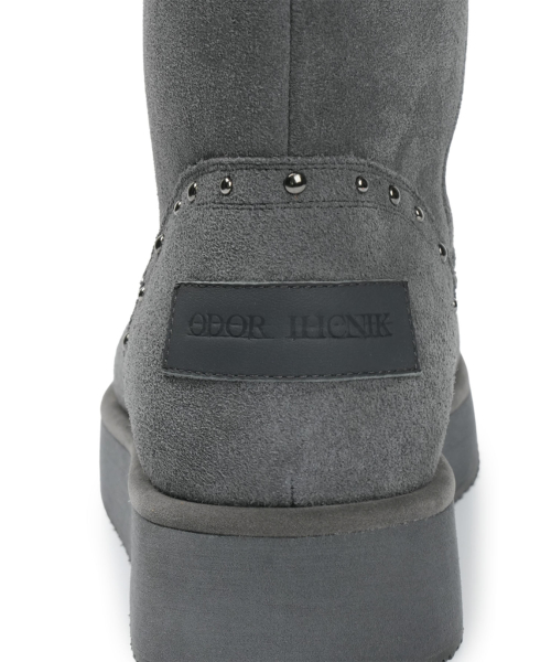 [X ODOR] WESTERN FUR BOOTS / GREY