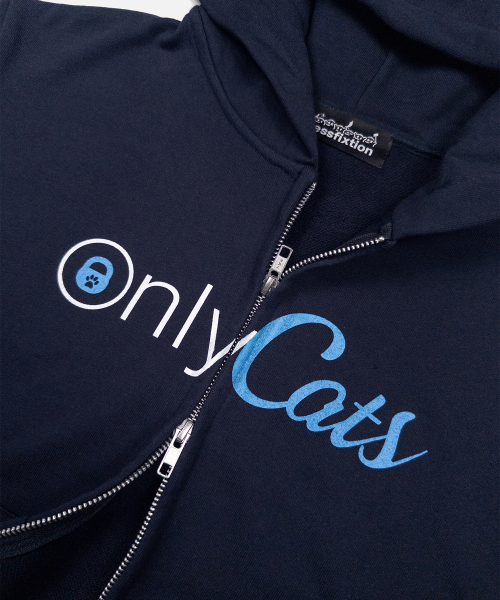 ONLY CATS HOOD ZIP-UP (NAVY)