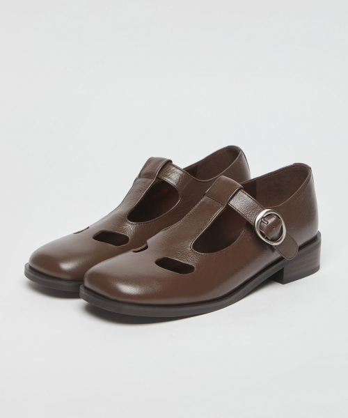 Buckle strap pumps(Crumble brownie)_OK1DX25206CCB