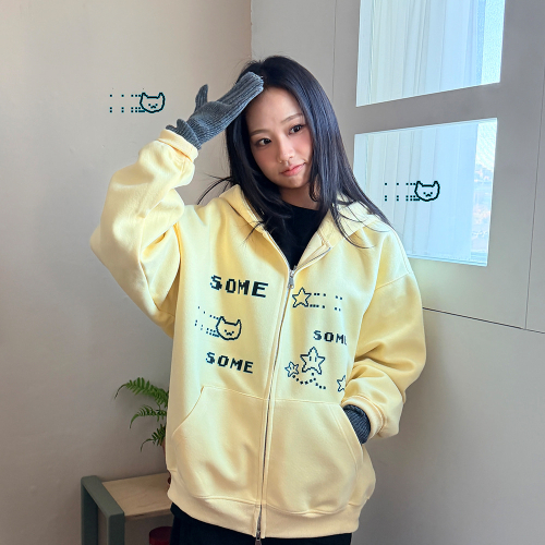 [withsome made]픽셀 마라 투웨이 후드집업 스타