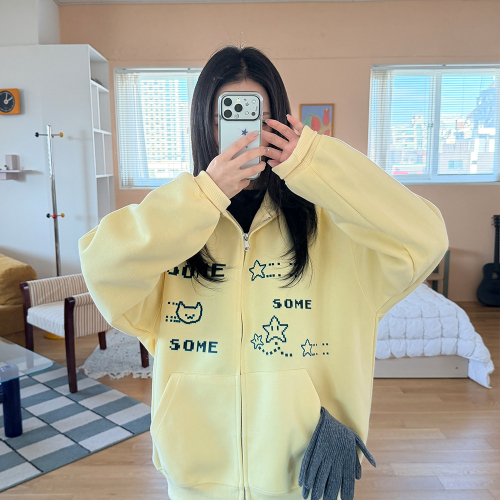 [withsome made]픽셀 마라 투웨이 후드집업 스타