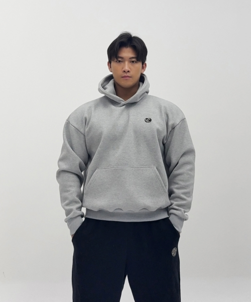 실리콘 헤비고중량 이중지후드티셔츠