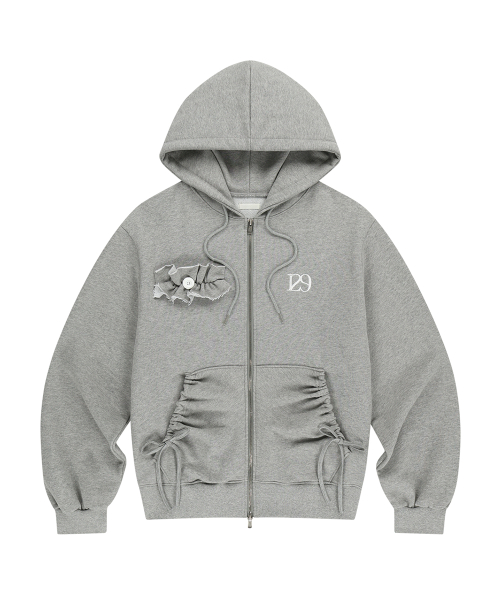 PURE FRILL HOODED ZIP-UP MELANGE