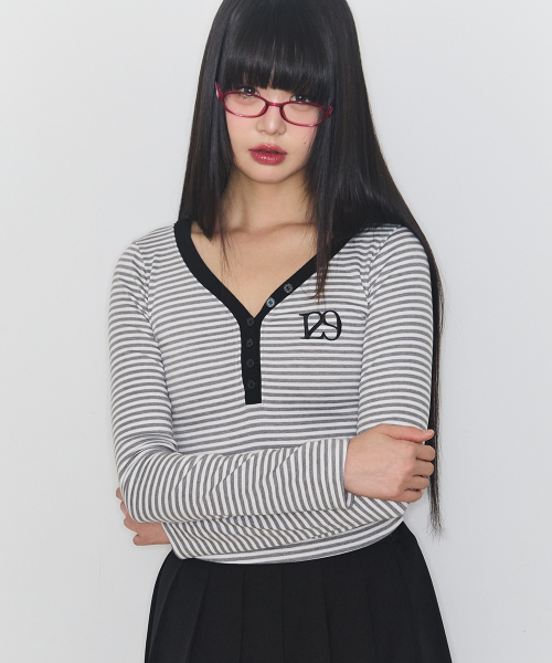 129 BASIC LONG SLEEVE WHITE MELANGE