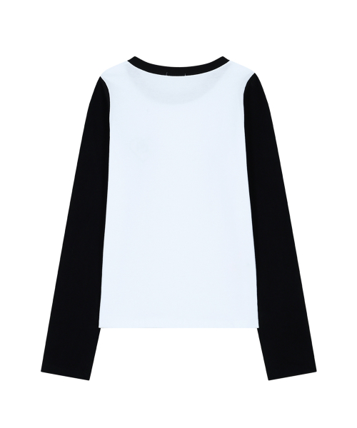 129 HEART SNAP LONG SLEEVE WHITE