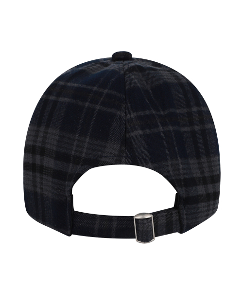 HEART LETTER BALL CAP CHECK NAVY