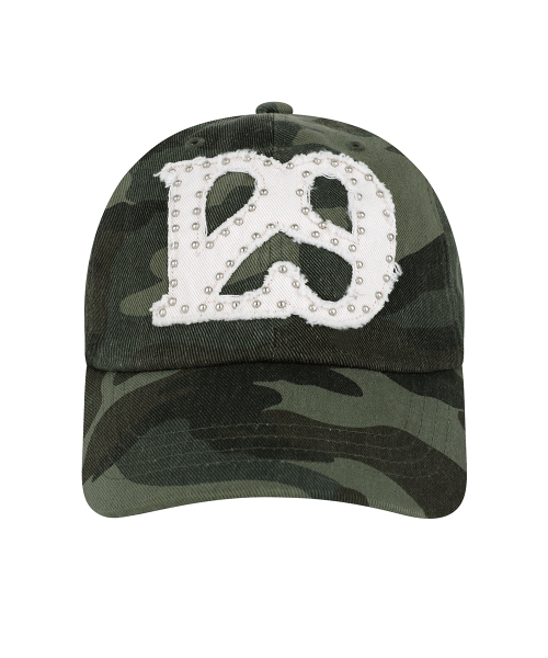 129 APPLIQUE STUD BALL CAP CAMO