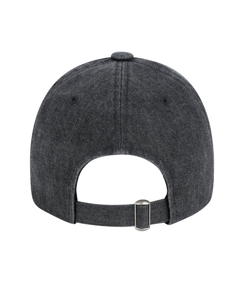 129 APPLIQUE STUD BALL CAP CHARCOAL