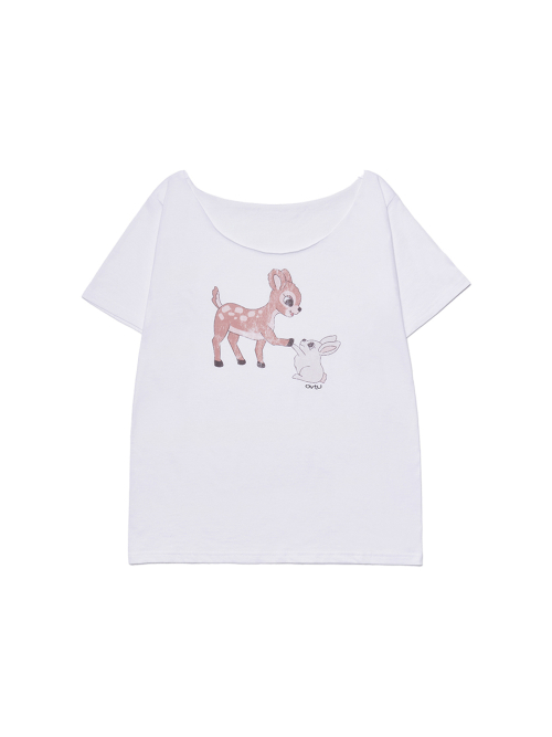 Bunny & Deer Cut-Off Tee