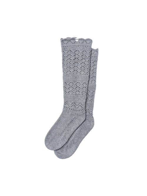 Lacy Knit Knee Socks_3 color