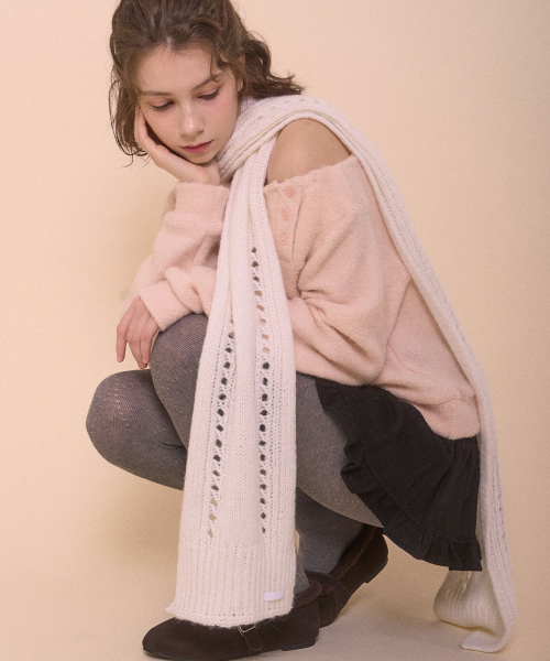 SNOWFLAKE MUFFLER-IVORY
