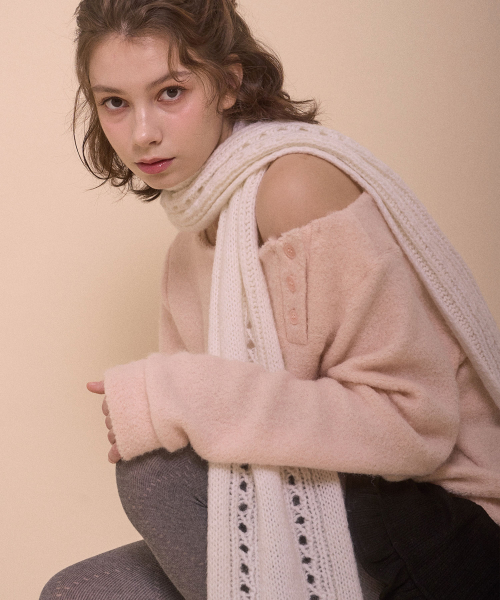 SNOWFLAKE MUFFLER-IVORY