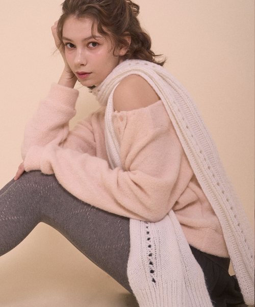 SNOWFLAKE MUFFLER-IVORY