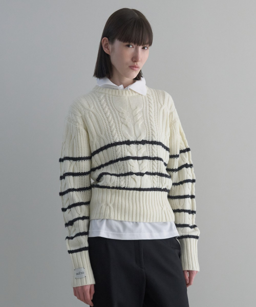 Low Gauge Cable Pullover [IVORY]