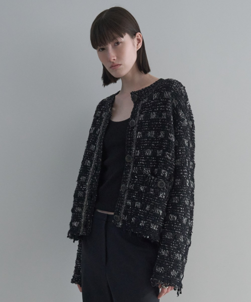 Tweed Cardigan [BLACK]