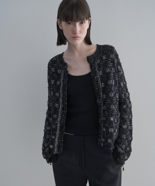 Tweed Cardigan [BLACK]