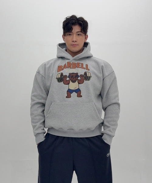 베어 헤비고중량이중지 기모 후드티셔츠