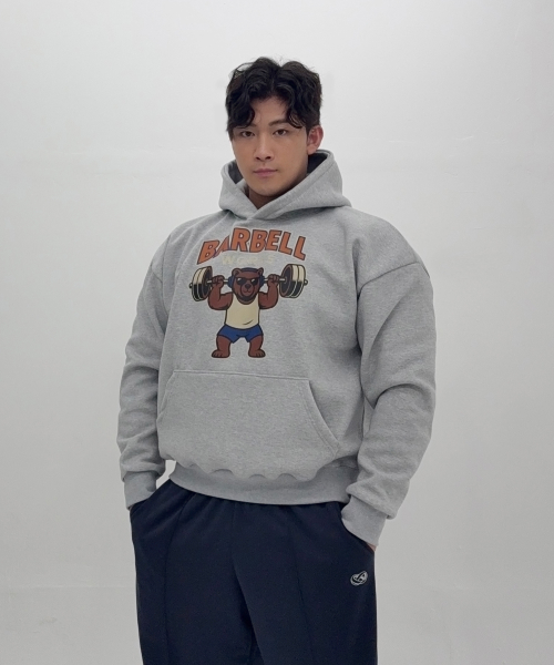 베어 헤비고중량이중지 기모 후드티셔츠