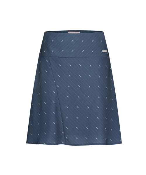 CALIE LOGO STRIPE MIDI SKIRT NAVY