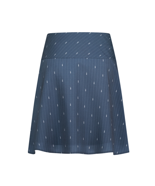 CALIE LOGO STRIPE MIDI SKIRT NAVY