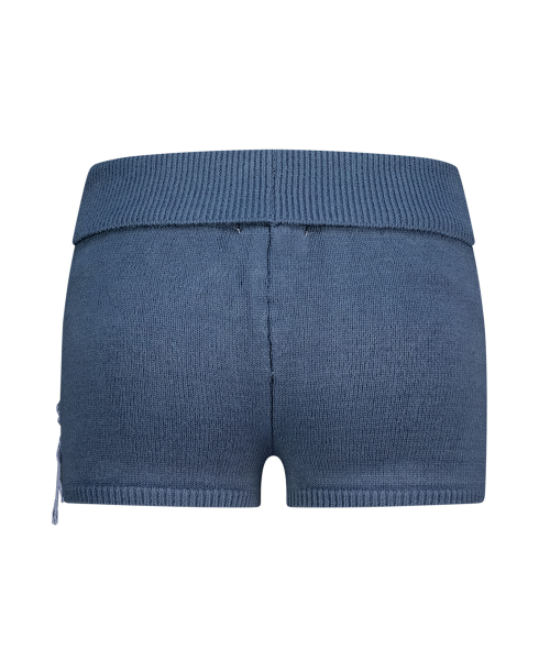 CROSHET MOTIF KNIT SHORTS DARK NAVY