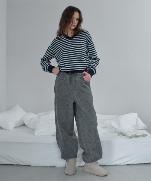 V-Neck Stripe Knit JZKT721C