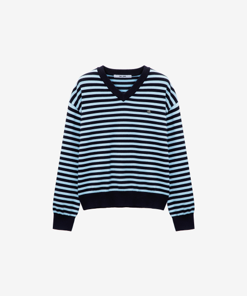 V-Neck Stripe Knit JZKT721C
