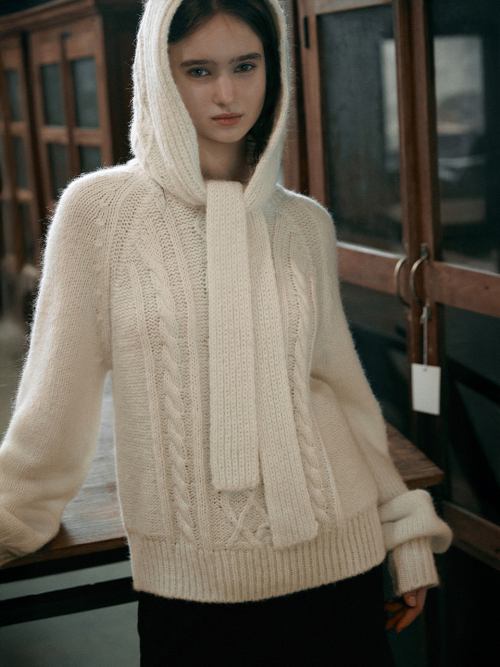 SYLVIA cable sweater_IVORY