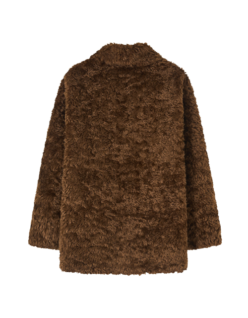 Melissa Teddy Bear Double Button Fur Shearling Midi coat Brown