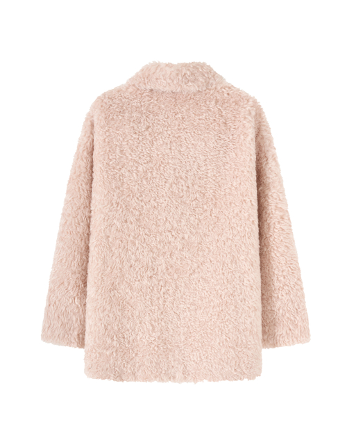 Melissa Teddy Bear Double Button Fur Shearling Midi coat Baby Pink