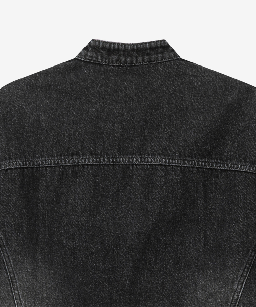 Washed Denim Biker Tracker
