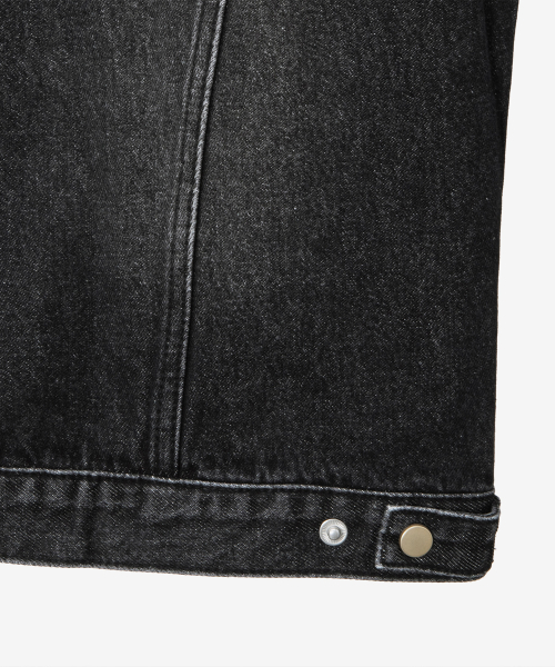 Washed Denim Biker Tracker
