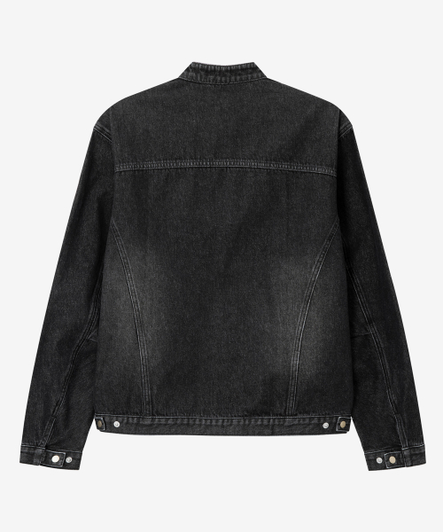 Washed Denim Biker Tracker