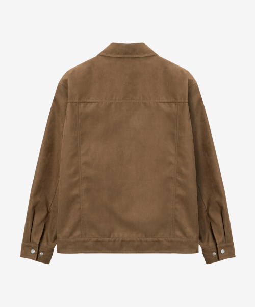 Suede Pocket Detail Tracker - 2color