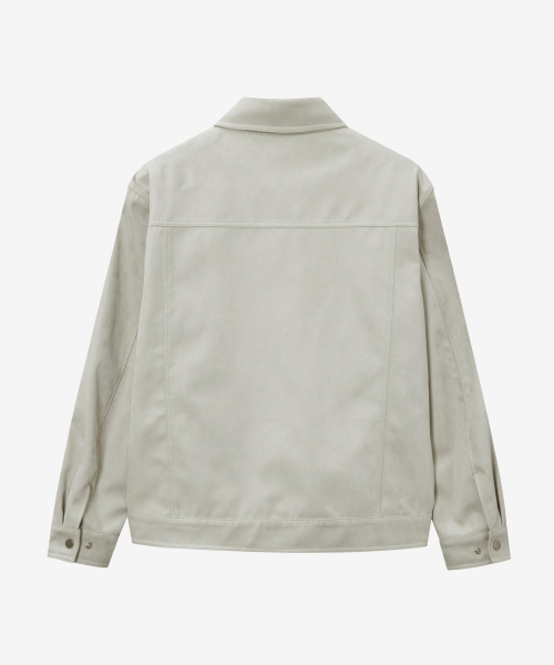 Suede Pocket Detail Tracker - 2color