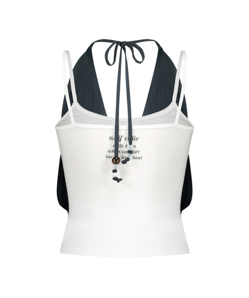 LAYERD HALTER SLEEVELESS DARK NAVY