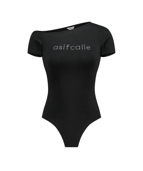 ONE SHOULDER BODY SUIT BLACK
