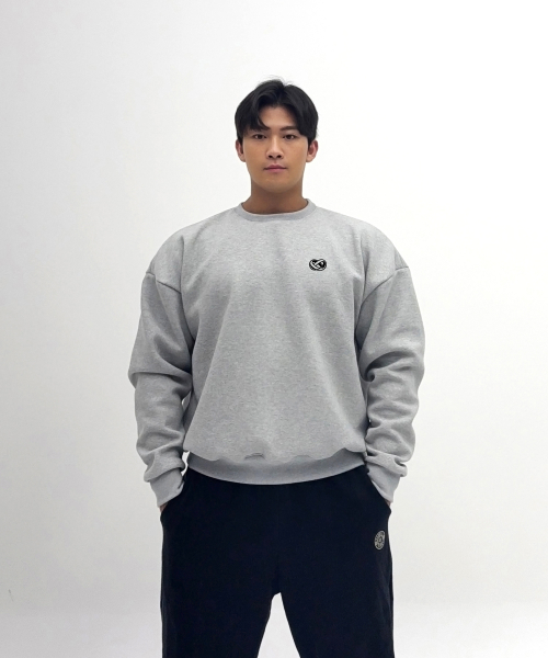 실리콘 헤비고중량이중지 맨투맨